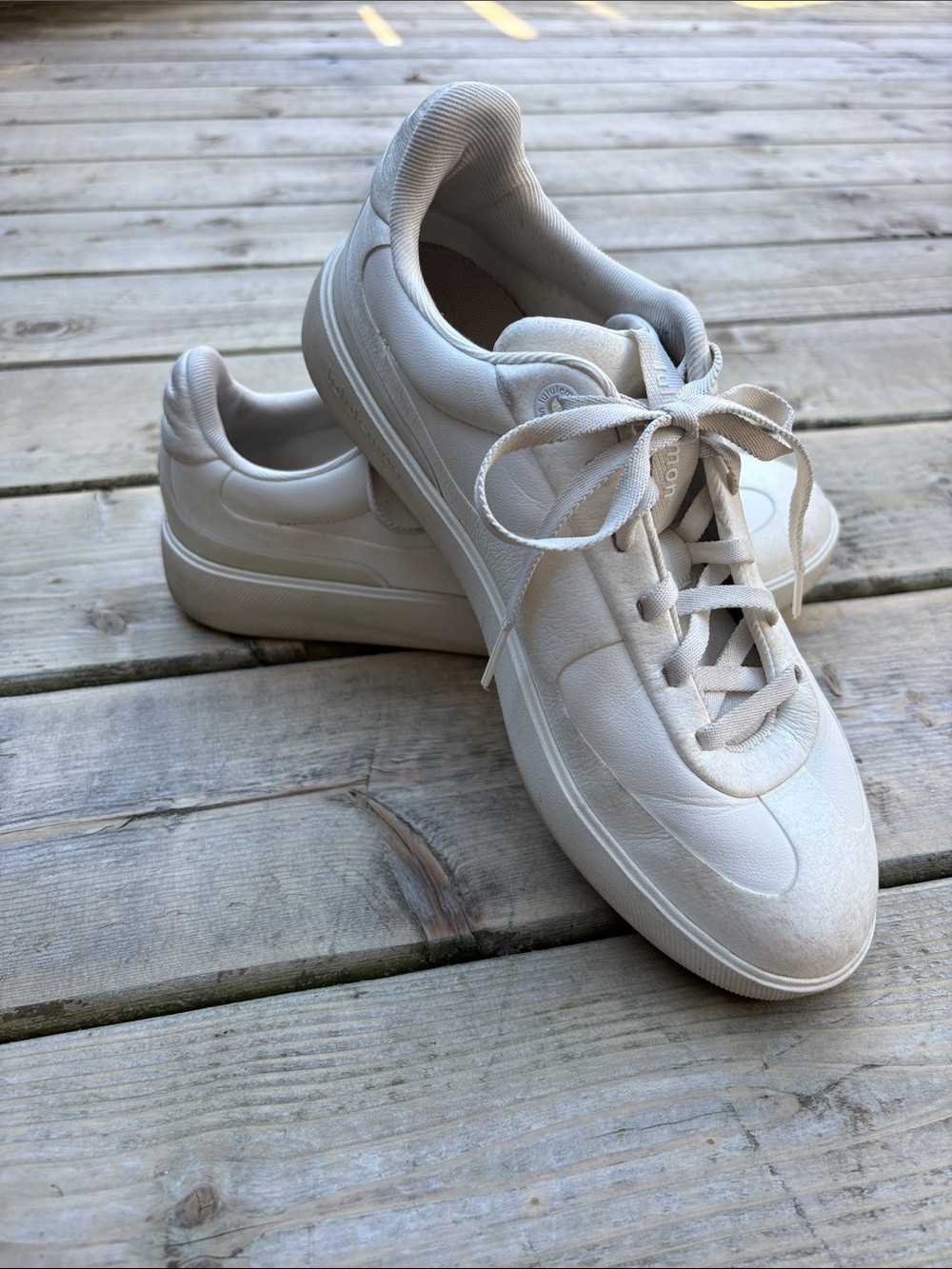 Lululemon Cityverse Casual Leather Sneakers in Off-White size 9